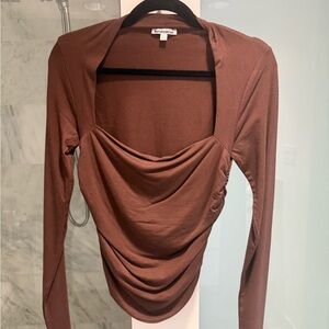 Reformation Laurel Knit Top in Brown